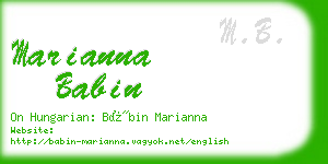 marianna babin business card